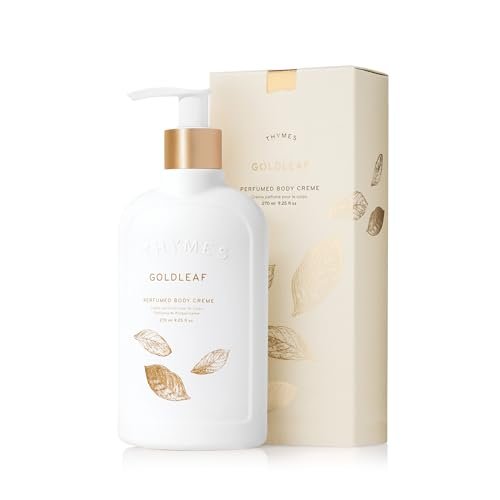 Thymes Goldleaf Perfumed Body Crème - Moisturizing Body Cream with Shea Butter, Vitamin E, Jojoba Oil, and Honey for Skin Care Routine - Body and Hand Lotion for Women & Men (9.25 fl oz) Avelisse