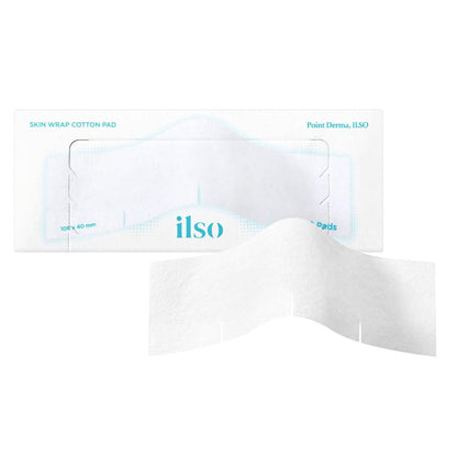 ILSO Skin Wrap Cotton Pad – Thin Layer DIY Toner Pad & Sheet Mask, 40 Sheets, 1.57 x 4.25 Inches, Korean Skincare