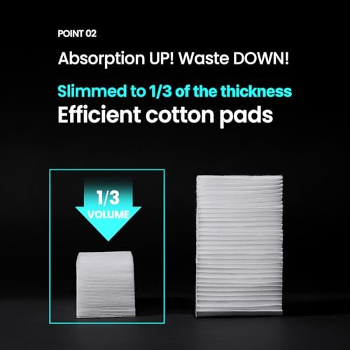 ILSO Skin Wrap Cotton Pad – Thin Layer DIY Toner Pad & Sheet Mask, 40 Sheets, 1.57 x 4.25 Inches, Korean Skincare - görsel 8