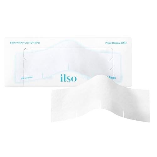 ILSO Skin Wrap Cotton Pad – Thin Layer DIY Toner Pad & Sheet Mask, 40 Sheets, 1.57 x 4.25 Inches, Korean Skincare - görsel 2