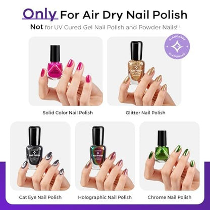 Glamonade Non-Acetone Nail Polish Remover – Gentle & Nourishing, Fast-Acting, Grapefruit Scent, 6 Fl Oz