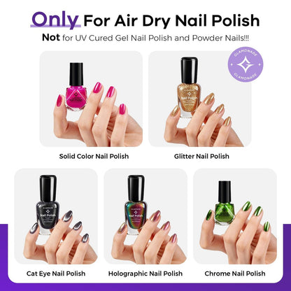 Glamonade Non-Acetone Nail Polish Remover – Gentle & Nourishing, Fast-Acting, Grapefruit Scent, 6 Fl Oz