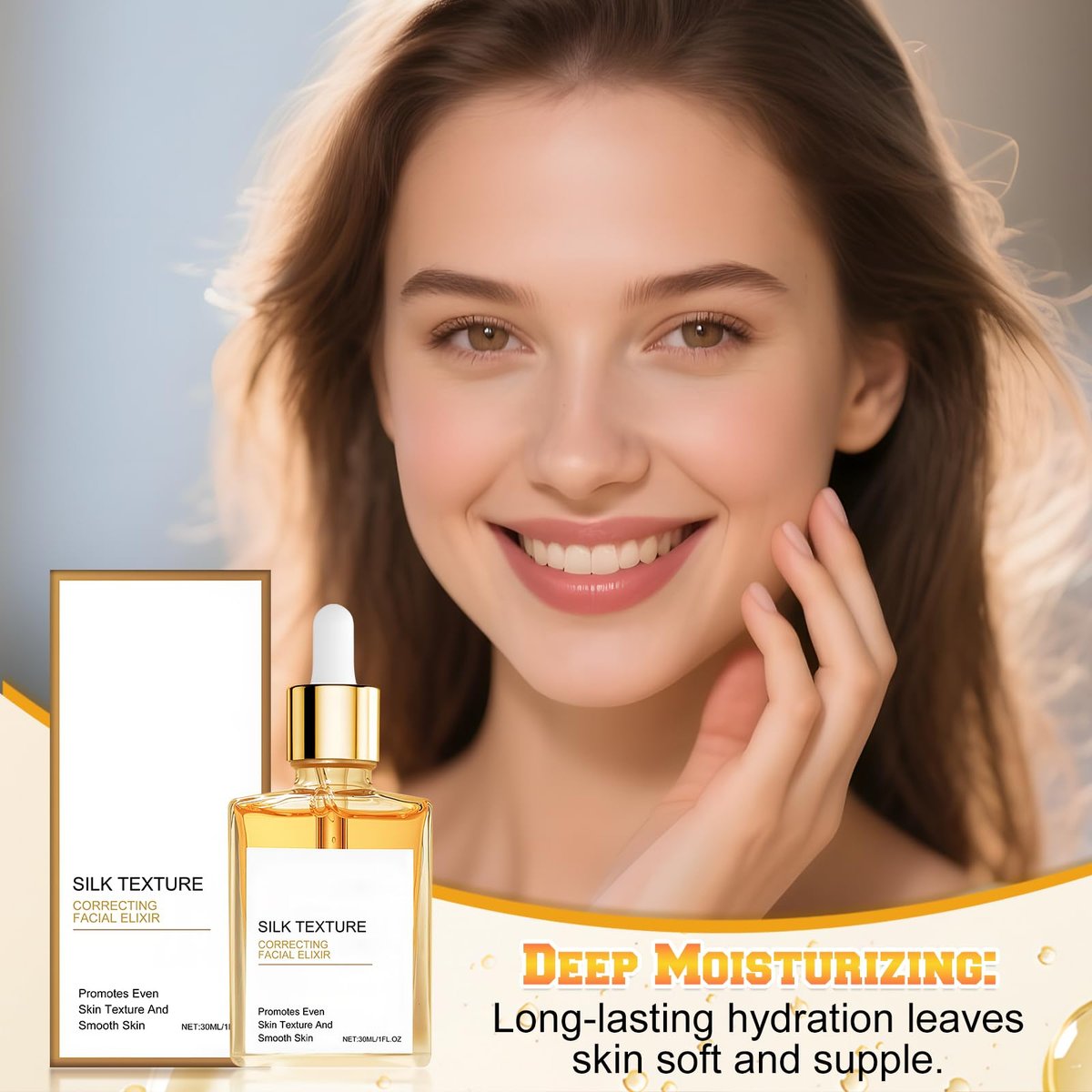 teqnizo Silk Body Oil - Perfume Oil, Bath & Shower Oil for Smooth, Hydrated Skin - Non-Greasy Formula with Vitamin E, Shea Butter & Coconut Oil - 30ml Avelisse