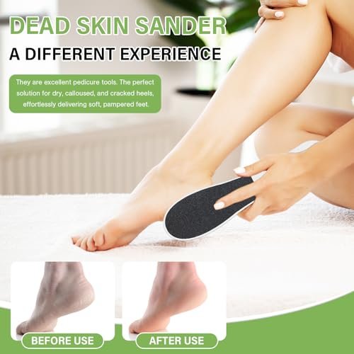 10 Pack Foot File - Professional Callus Remover, Double-Sided Sandpaper Pedicure Tool for Dead Skin Removal, Foot Rasp for Women and Men - görsel 12
