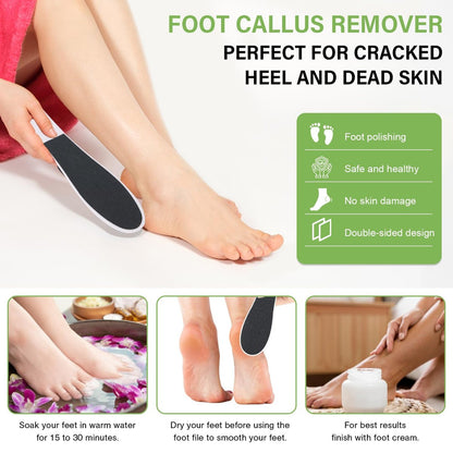 10 Pack Foot File - Professional Callus Remover, Double-Sided Sandpaper Pedicure Tool for Dead Skin Removal, Foot Rasp for Women and Men
