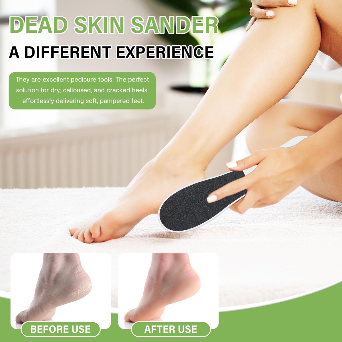 10 Pack Foot File - Professional Callus Remover, Double-Sided Sandpaper Pedicure Tool for Dead Skin Removal, Foot Rasp for Women and Men - görsel 11