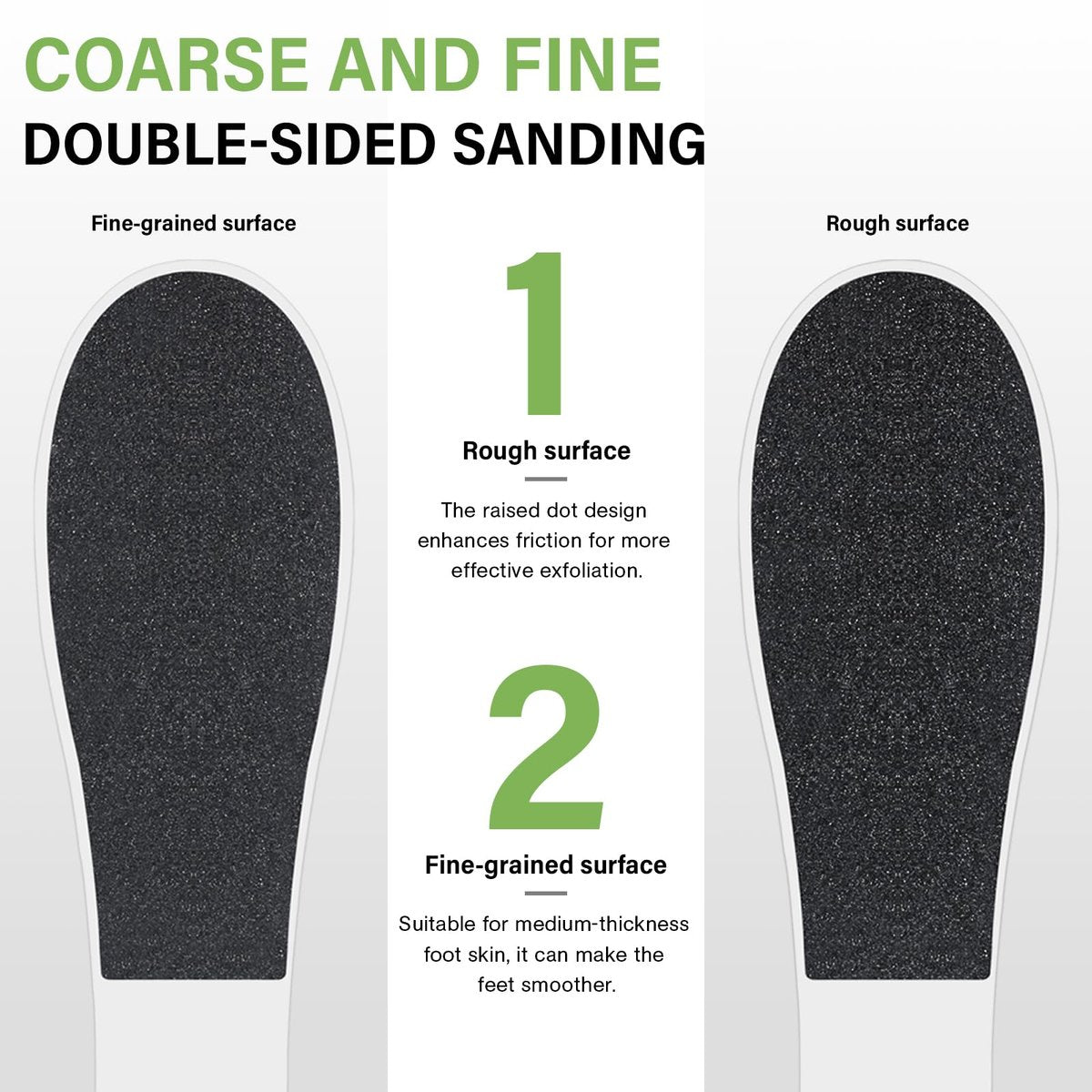 10 Pack Foot File - Professional Callus Remover, Double-Sided Sandpaper Pedicure Tool for Dead Skin Removal, Foot Rasp for Women and Men - görsel 9