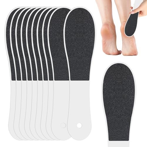 10 Pack Foot File - Professional Callus Remover, Double-Sided Sandpaper Pedicure Tool for Dead Skin Removal, Foot Rasp for Women and Men - görsel 2