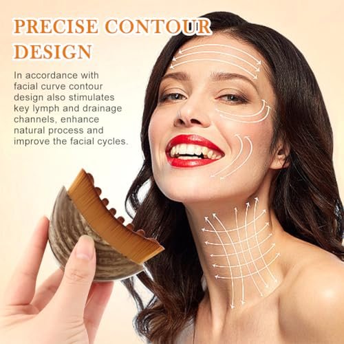 Lymphatic Contour Face Brush (2-Pack) - Facial Dry Brush for Jawline & Chin Contour, Lymphatic Drainage Massager for Puffiness Relief and Fatigue Reduction - görsel 12