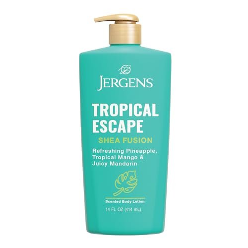 Jergens Shea Fusion Tropical Escape Body Lotion - 14 fl oz, Moisturizing Lotion with Shea Butter & Vitamin E - görsel 2