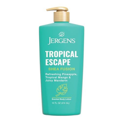 Jergens Shea Fusion Tropical Escape Body Lotion - 14 fl oz, Moisturizing Lotion with Shea Butter & Vitamin E