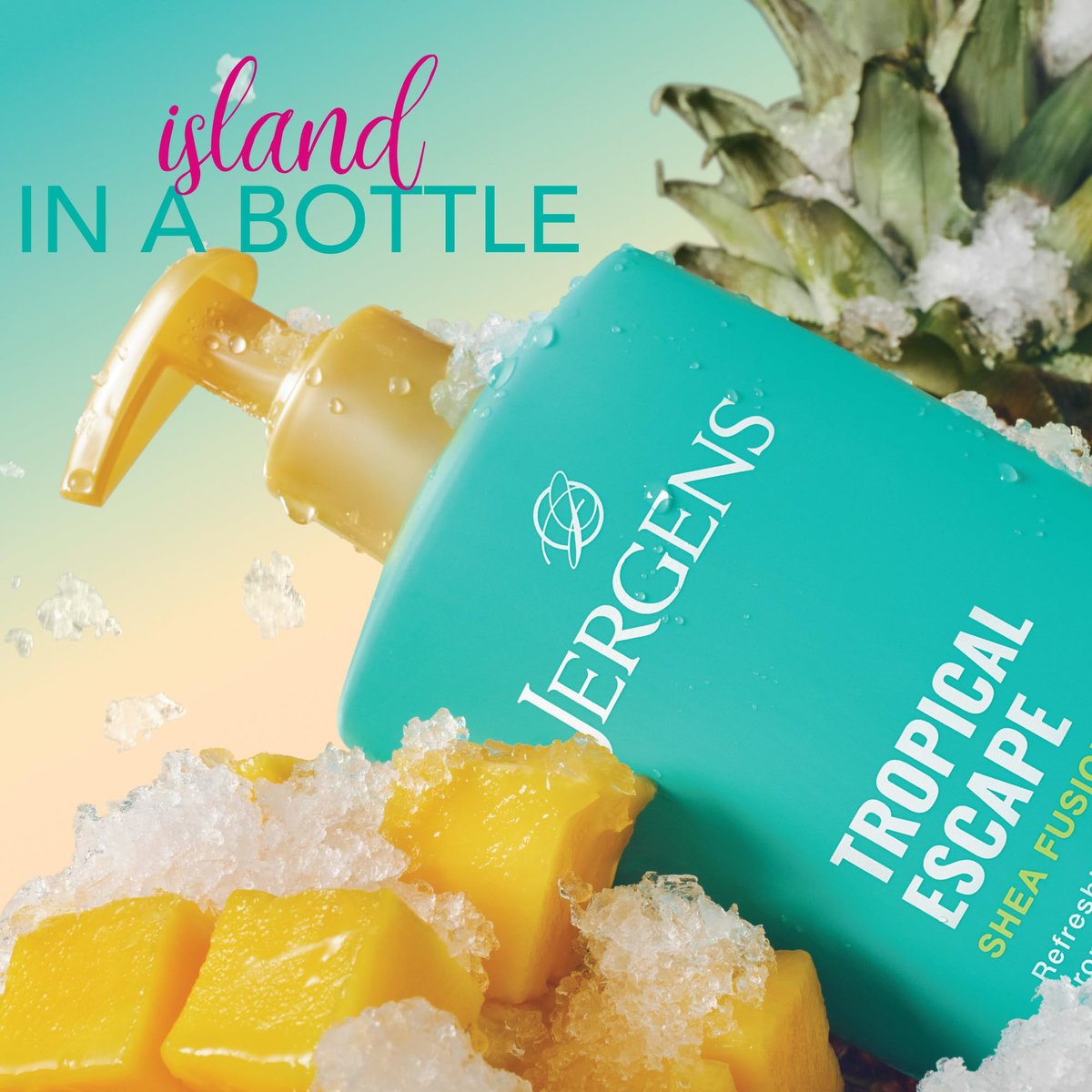 Jergens Shea Fusion Tropical Escape Body Lotion - 14 fl oz, Moisturizing Lotion with Shea Butter & Vitamin E - görsel 5