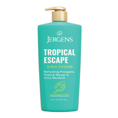 Jergens Shea Fusion Tropical Escape Body Lotion - 14 fl oz, Moisturizing Lotion with Shea Butter & Vitamin E
