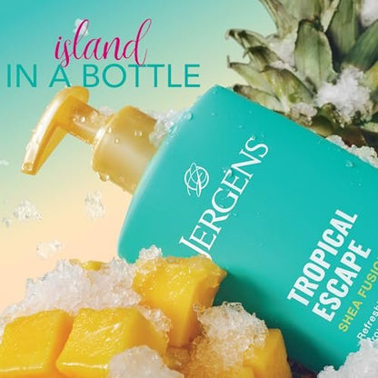 Jergens Shea Fusion Tropical Escape Body Lotion - 14 fl oz, Moisturizing Lotion with Shea Butter & Vitamin E