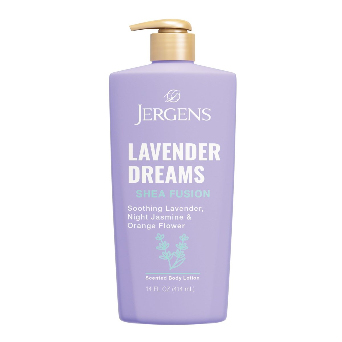 Jergens Shea Fusion Lavender Dreams Body Lotion - 14 Fl Oz | Moisturizer with Shea Butter & Vitamin E - görsel 1