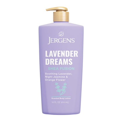 Jergens Shea Fusion Lavender Dreams Body Lotion - 14 Fl Oz | Moisturizer with Shea Butter & Vitamin E