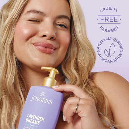 Jergens Shea Fusion Lavender Dreams Body Lotion - 14 Fl Oz | Moisturizer with Shea Butter & Vitamin E