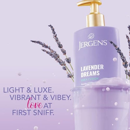 Jergens Shea Fusion Lavender Dreams Body Lotion - 14 Fl Oz | Moisturizer with Shea Butter & Vitamin E