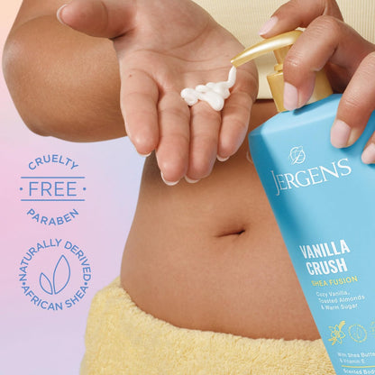 Jergens Shea Fusion Vanilla Crush Body Lotion for Dry Skin – 14 fl oz