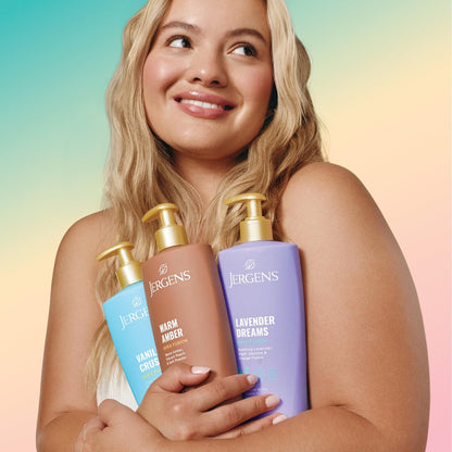 Jergens Shea Fusion Warm Amber Scented Lotion - Moisturizing Body Lotion with Shea Butter and Vitamin E, 14 fl oz