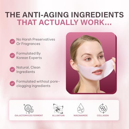 Quasi Bio-Collagen Face Mask Overnight – Hydrating Korean Sheet Mask with Niacinamide & Low Molecular Collagen – Firming & Smoothing Skincare for All Skin Types – 4 Masks Avelisse