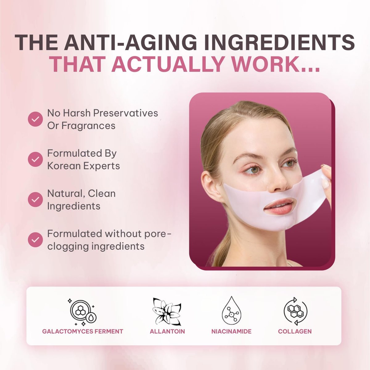 Quasi Bio-Collagen Face Mask Overnight – Hydrating Korean Sheet Mask with Niacinamide & Low Molecular Collagen – Firming & Smoothing Skincare for All Skin Types – 4 Masks Avelisse