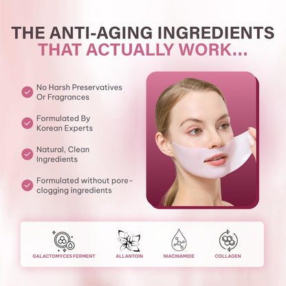 Quasi Bio-Collagen Face Mask Overnight – Hydrating Korean Sheet Mask with Niacinamide & Low Molecular Collagen – Firming & Smoothing Skincare for All Skin Types – 4 Masks Avelisse