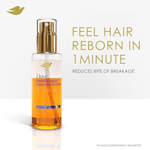 Dove Damage Therapy Intensive Repair Bi-Phase Serum + Oil Hair Spray – 3.9 oz for Shine, Frizz Control & Split Ends - görsel 8