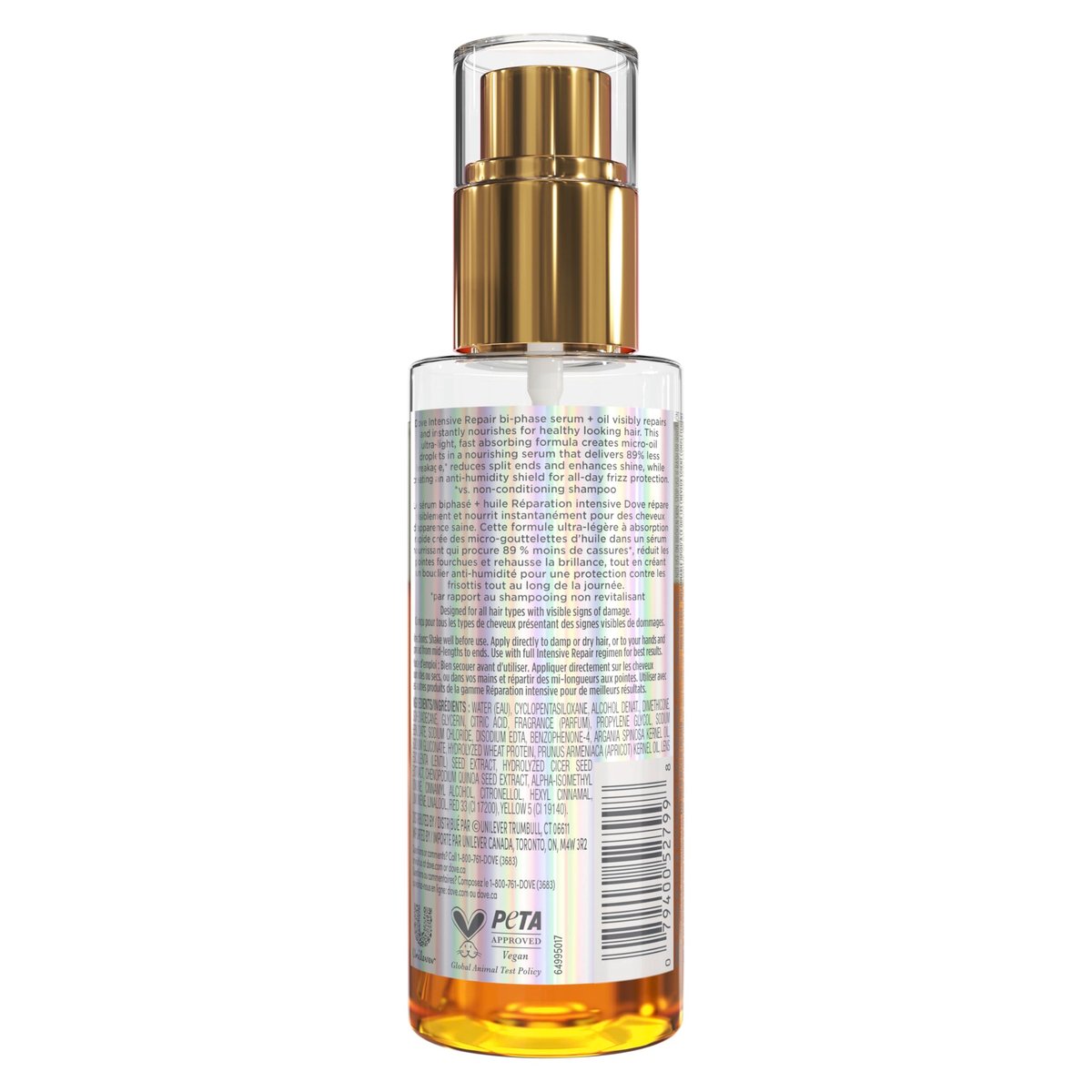 Dove Damage Therapy Intensive Repair Bi-Phase Serum + Oil Hair Spray – 3.9 oz for Shine, Frizz Control & Split Ends - görsel 3