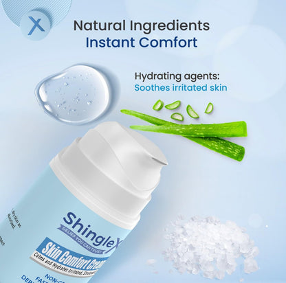 ShingleX Moisturizing Skin Cream – Soothes Dry & Sensitive Skin, Dermatologist Tested, Fragrance Free, Fast-Absorbing, 1.4 OZ Avelisse