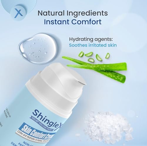 ShingleX Moisturizing Skin Cream – Soothes Dry & Sensitive Skin, Dermatologist Tested, Fragrance Free, Fast-Absorbing, 1.4 OZ Avelisse