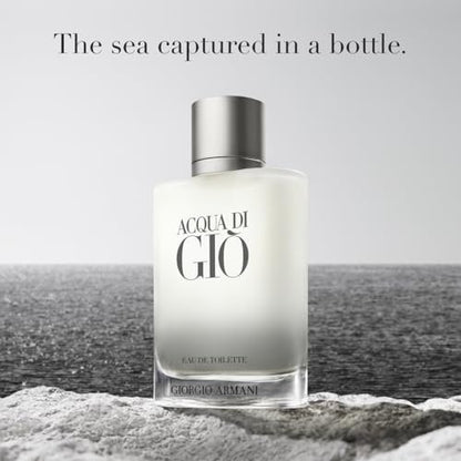 Armani Beauty Acqua di Giò Eau de Toilette Set for Men – Full Size 1.7 Fl Oz & Travel Size 0.5 Fl Oz Avelisse