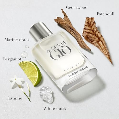 Armani Beauty Acqua di Giò Eau de Toilette Set for Men – Full Size 1.7 Fl Oz & Travel Size 0.5 Fl Oz Avelisse