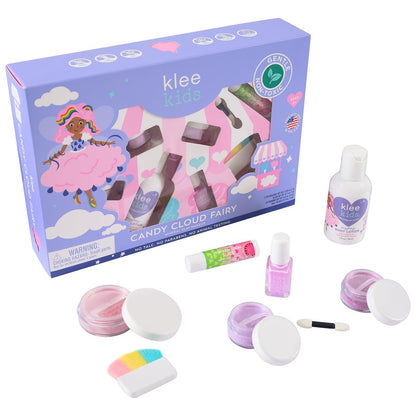 Klee Naturals Deluxe Mineral Play Makeup Kit - Gentle, Non-Toxic, Kid-Friendly - Candy Cloud Fairy Avelisse