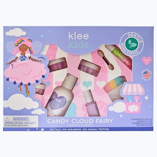 Klee Naturals Deluxe Mineral Play Makeup Kit - Gentle, Non-Toxic, Kid-Friendly - Candy Cloud Fairy Avelisse
