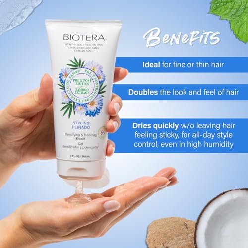 Biotera Densifying & Boosting Gelee - Volumizing Styling Gel for Fine & Thin Hair, Vegan, Paraben Free, Color-Safe, 5.1 Fl Oz Avelisse