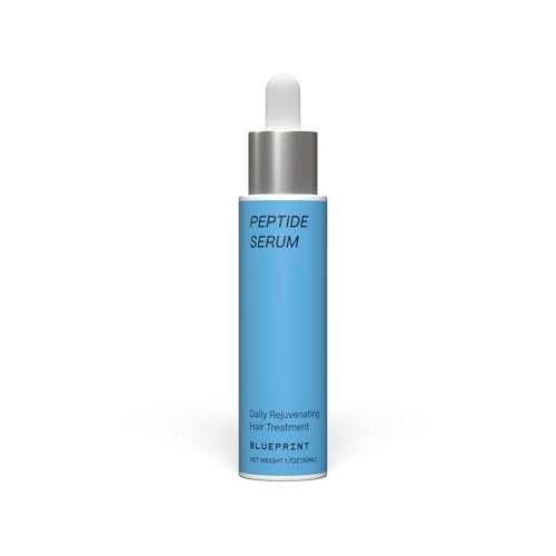 Blueprint Bryan Johnson Hair Peptide Serum – 8 Peptide Scalp Treatment with Caffeine & Curcumin – Fragrance Free Scalp Serum for Thicker, Fuller Hair – Lightweight Leave-In Formula (50 mL) Avelisse