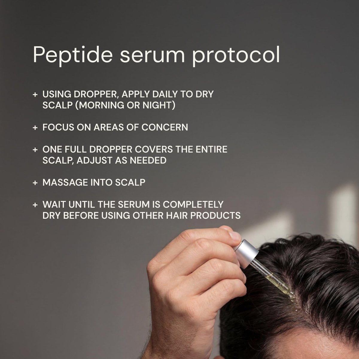 Blueprint Bryan Johnson Hair Peptide Serum – 8 Peptide Scalp Treatment with Caffeine & Curcumin – Fragrance Free Scalp Serum for Thicker, Fuller Hair – Lightweight Leave-In Formula (50 mL) Avelisse