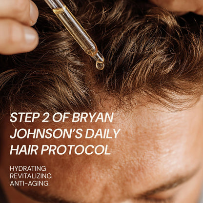 Blueprint Bryan Johnson Hair Peptide Serum – 8 Peptide Scalp Treatment with Caffeine & Curcumin – Fragrance Free Scalp Serum for Thicker, Fuller Hair – Lightweight Leave-In Formula (50 mL) Avelisse