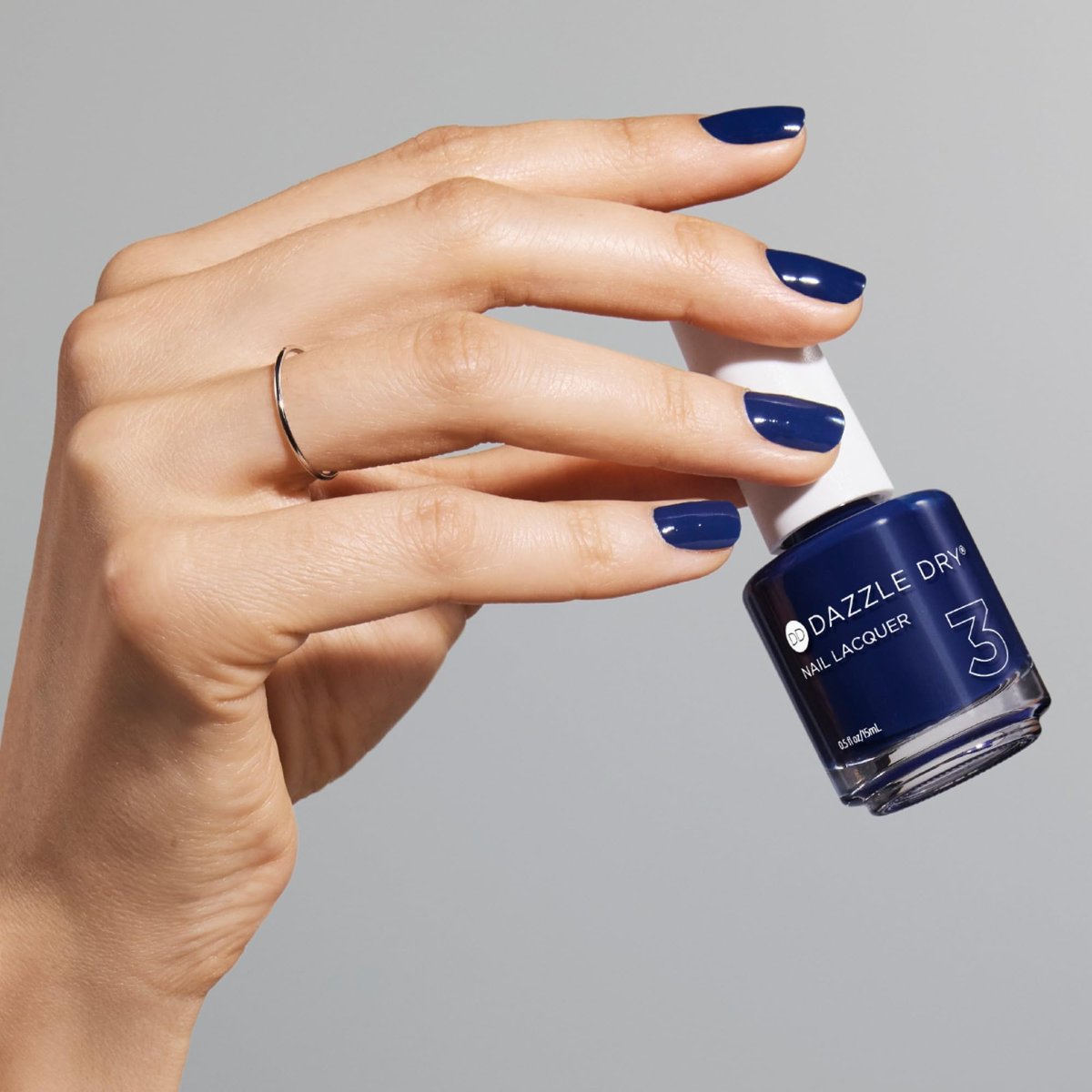 Dazzle Dry Nail Lacquer (Step 3) - Midnight Sky - Rich Deep Inky Blue, Full Coverage Cream, 0.5 fl oz Avelisse