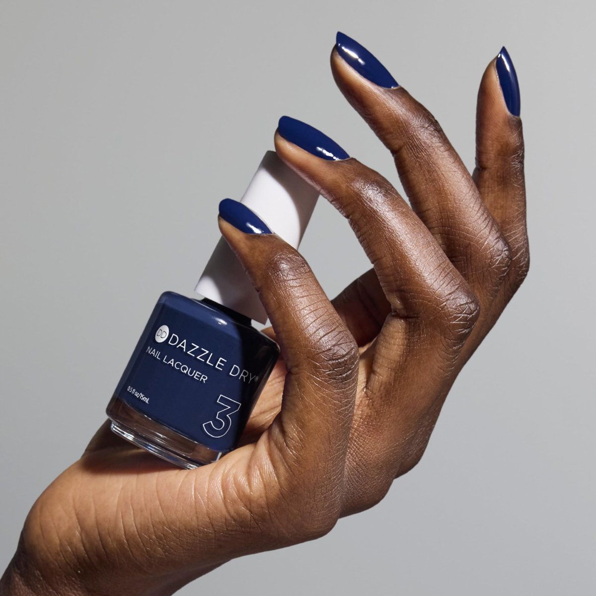 Dazzle Dry Nail Lacquer (Step 3) - Midnight Sky - Rich Deep Inky Blue, Full Coverage Cream, 0.5 fl oz Avelisse