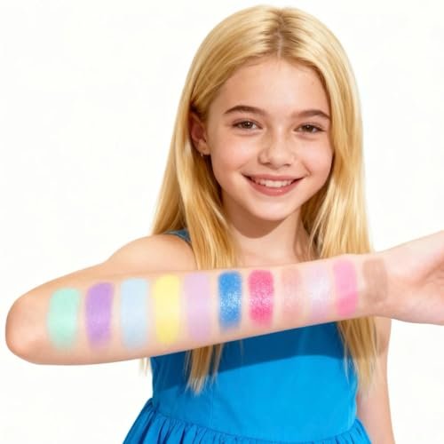 Alice in Wonderland 55 Well Eye Shadow Palette with Mirror - Shimmery & Matte Colors for Girls and Teens by Townley Girl - görsel 12
