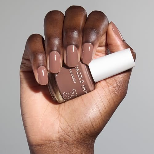 Dazzle Dry Nail Lacquer (Step 3) - Your Nails, But Better - Toffee Beige Semi-Sheer Cream, 0.5 fl oz Avelisse