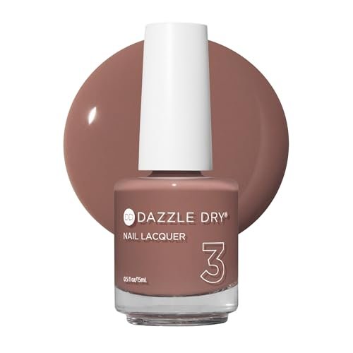 Dazzle Dry Nail Lacquer (Step 3) - Your Nails, But Better - Toffee Beige Semi-Sheer Cream, 0.5 fl oz Avelisse