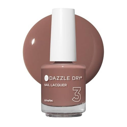 Dazzle Dry Nail Lacquer (Step 3) - Your Nails, But Better - Toffee Beige Semi-Sheer Cream, 0.5 fl oz Avelisse
