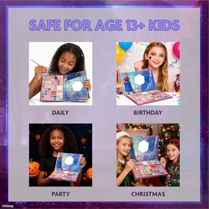 Disney Frozen Elsa and Anna 55 Well Eye Shadow Palette with Mirror – Shimmery & Matte Colors for Girls and Teens by Townley Girl Avelisse