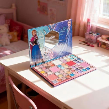 Disney Frozen Elsa and Anna 55 Well Eye Shadow Palette with Mirror – Shimmery & Matte Colors for Girls and Teens by Townley Girl Avelisse