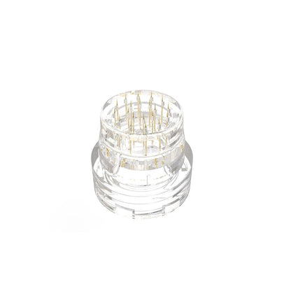 AQUAPEN Microneedle Replacement Head for Hydra Needle & Micro Infusion Systems – Clear, Threaded Glass Vial Connection – Derma Stamp Tip