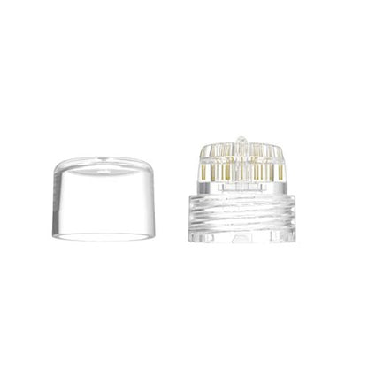AQUAPEN Microneedle Replacement Head for Hydra Needle & Micro Infusion Systems – Clear, Threaded Glass Vial Connection – Derma Stamp Tip
