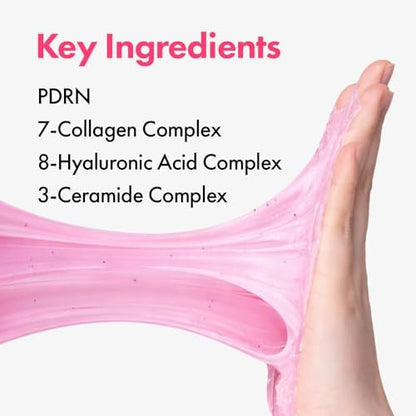 TOSOWOONG Pink PDRN Collagen Face Wash – Mochi Whip with Capsules for Gentle Blackhead & Pore Care, Hydrating & Rejuvenating Salmon DNA PDRN, 7 Collagens, Korean Skincare, 100ml Avelisse